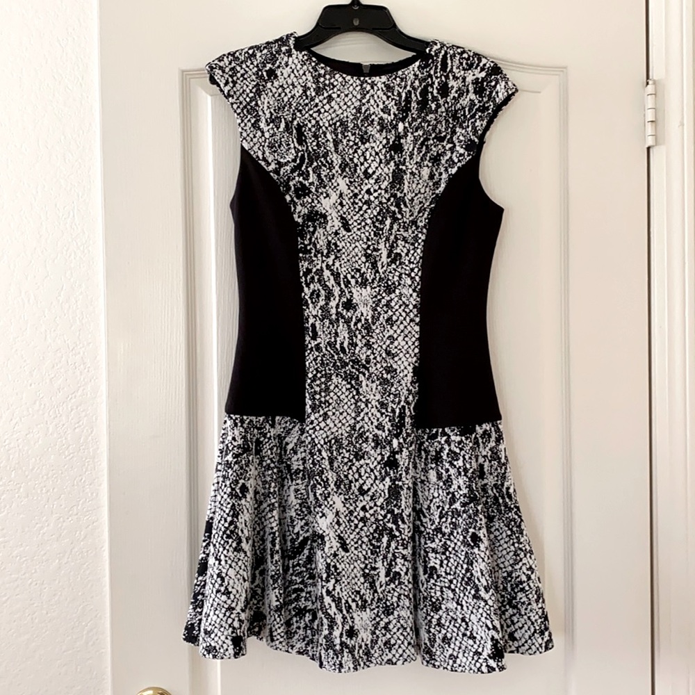 Ted Baker Liri Snake print jacquard skater dress